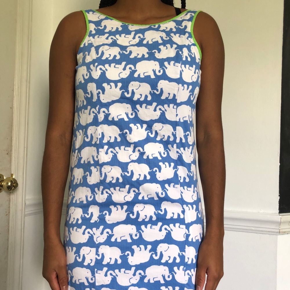 Lilly Pulitzer Delia elephant shift dress
